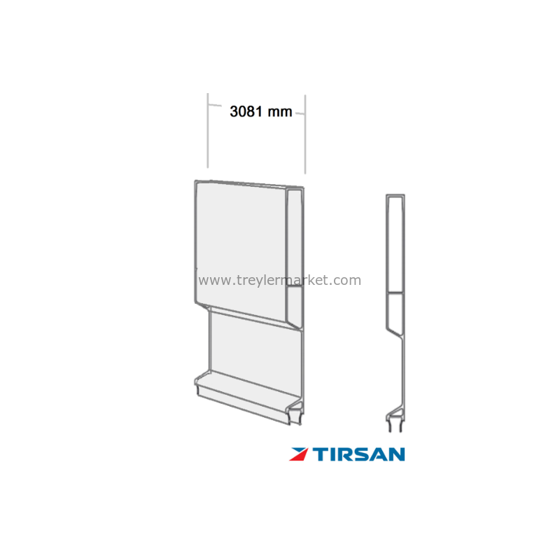 TIRSAN Alüminyum 4 Kapaklı Profil