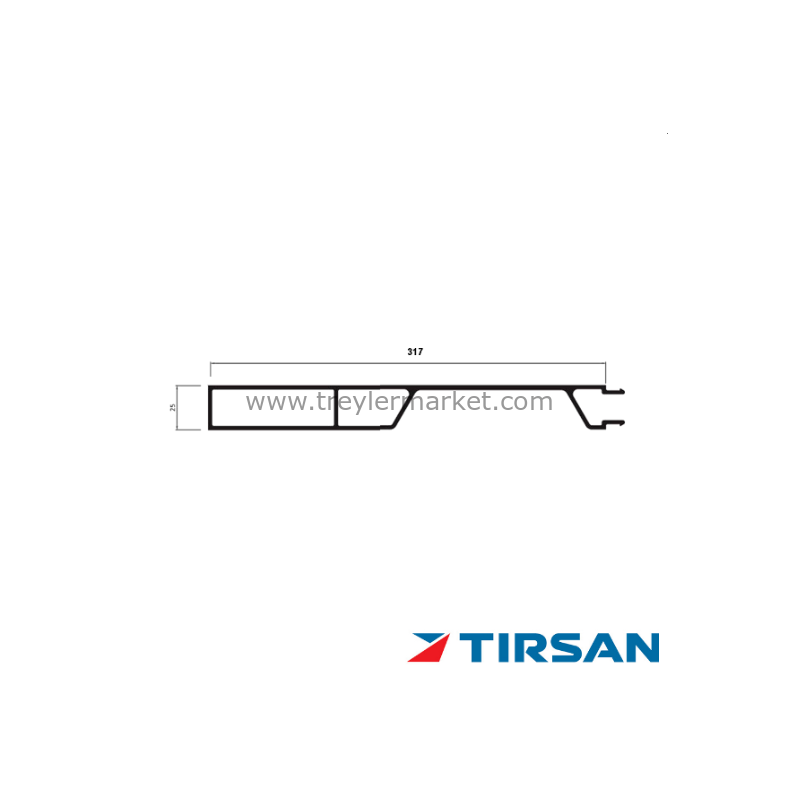TIRSAN Alüminyum 4 Kapaklı Profil