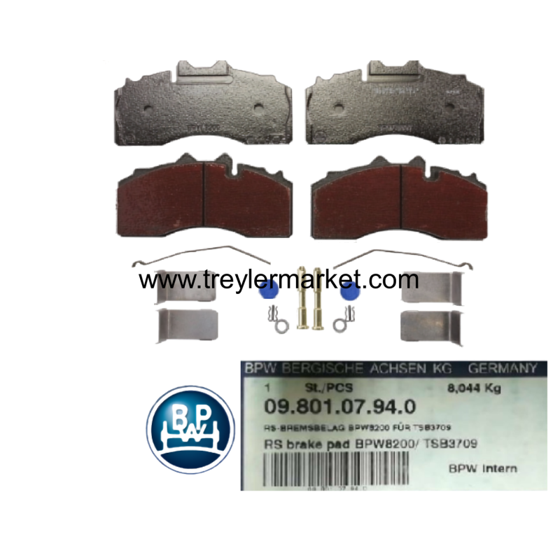 BPW 09.801.07.94.0 DİSK FREN BALATASI 29227