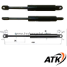 Dorse Üst Çatı Amortrtisör 1200N  Boy 205,5 mm  TIRSAN