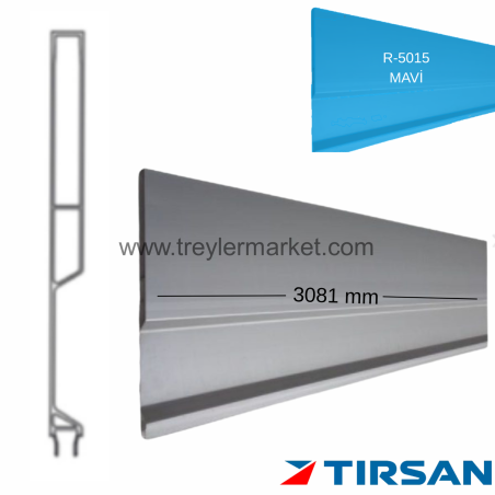 Tırsan Alüminyum Üst Profil 3081 (036) Mavi  2.Kalite -AT-PR02318