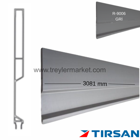Tırsan Alüminyum Üst Profil 3081 (036) Gri 2.Kalite -AT-PR02323