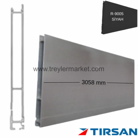 Tırsan Alüminyum Alt Yeni Model Profil 3085 (MG) Siyah 2.Kalite - AT-PR02343