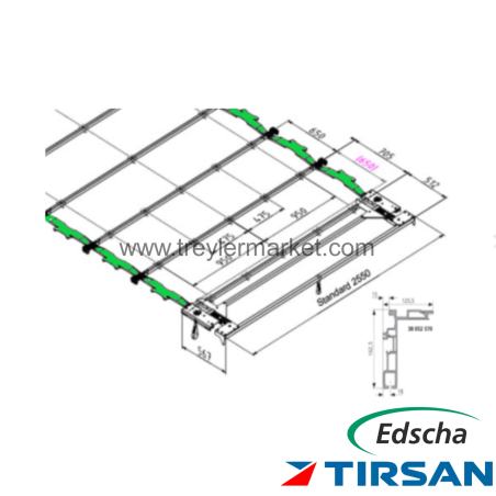 Tırsan Edscha Hibrit Kayar Catı 1200N-CT05021