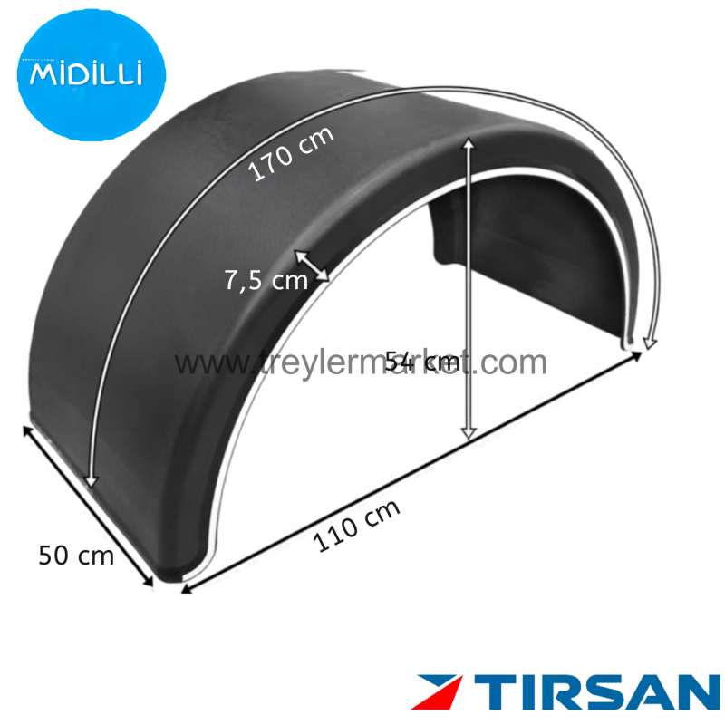 Tırsan Domar Dorse Çamurluk Yarım -CA00092