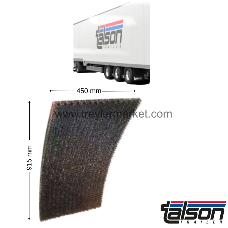 Çamurluk Paspas TIRSAN Antisprey 915 x 430 TALSON Logolu