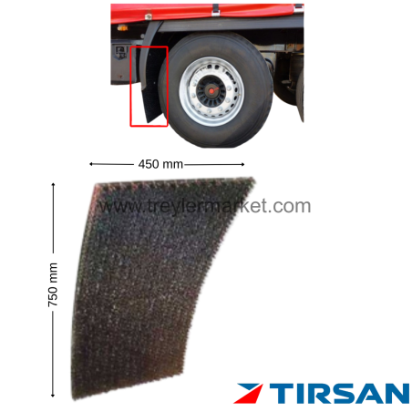 Çamurluk Paspas  TIRSAN  Antisprey 750 x 450