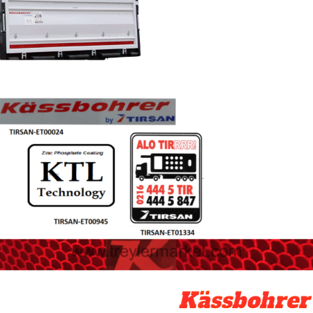 Tırsan Kassbohrer Arka Saç Kapak Etiket Grubu -ET01000