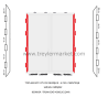 Bordoor Koluman Dorse Arka Kapı Sağ-Sol Profil 4 Menteşeli 8 cm -BR-AK09599/1