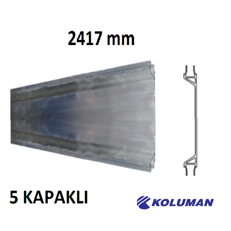 KOLUMAN Alüminyum 5 Kapaklı Profil Boy 2417 mm Orta