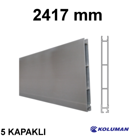 KOLUMAN Alüminyum 5 Kapaklı Profil Boy 2417 mm Alt