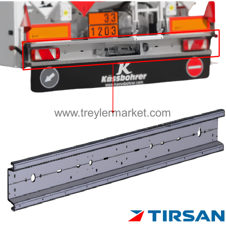 TIRSAN ARKA KORUMA TAMPONU ALİMUNYUM CNC İŞLEMELİ