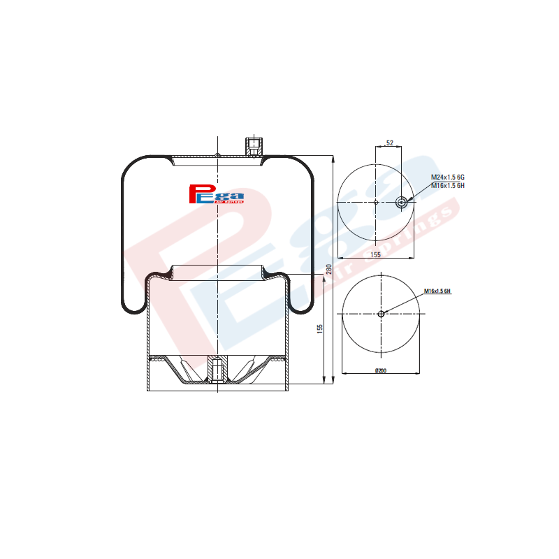 MERCEDES Süspansiyon Körük Komple Metal Piston 4390.C01