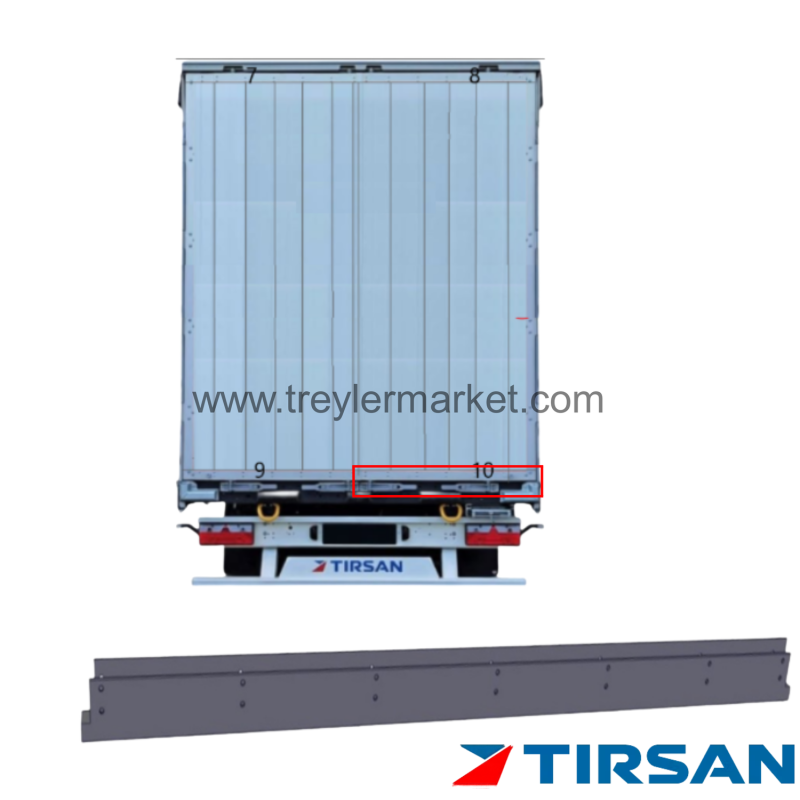 Tırsan Kapı Alt Kpm.Profil Sağ  -AK05106