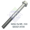 Dingil Axle M20x1.5x185 BUGİ KOL CİVATASI FLANŞLI TIRTILLI 10.9 × 4