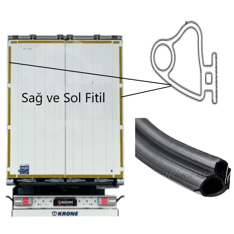 Krone Aluminyum Kapı Sol Sağ Fitil 1 metre 