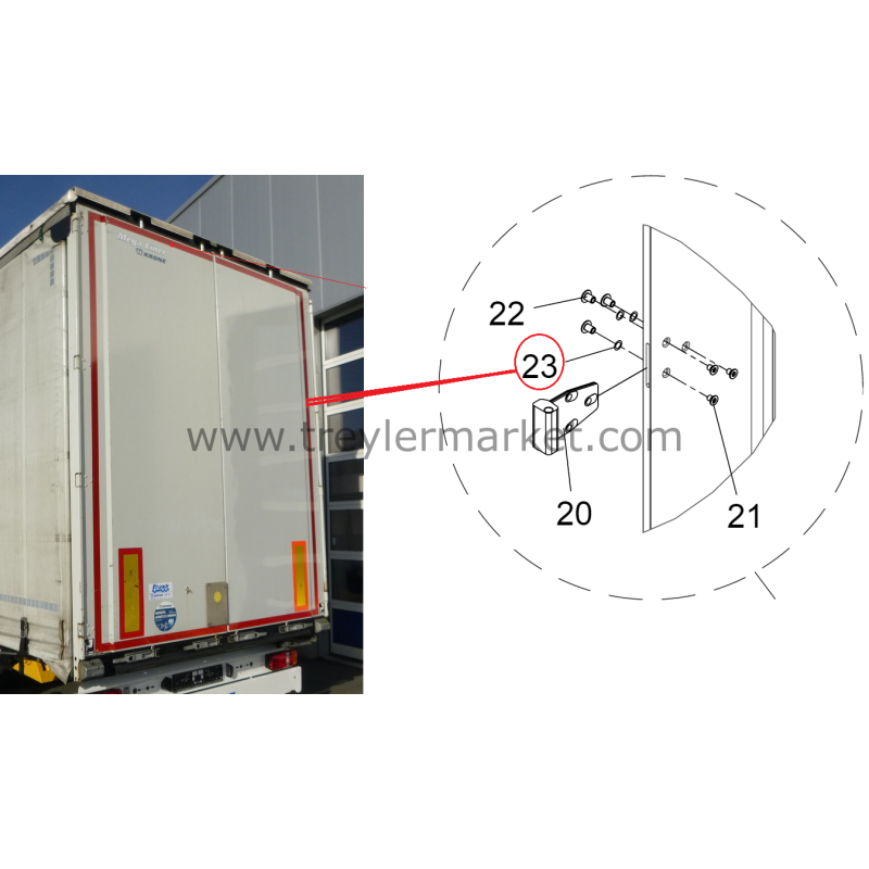 KRONE Pul (10) 10,5 x 21 x 2 ZnNi 