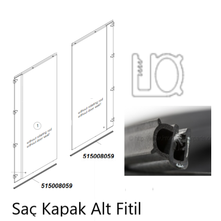 KRONE Saç Arka Kapı Alt Conta Fitil 1 Metre 