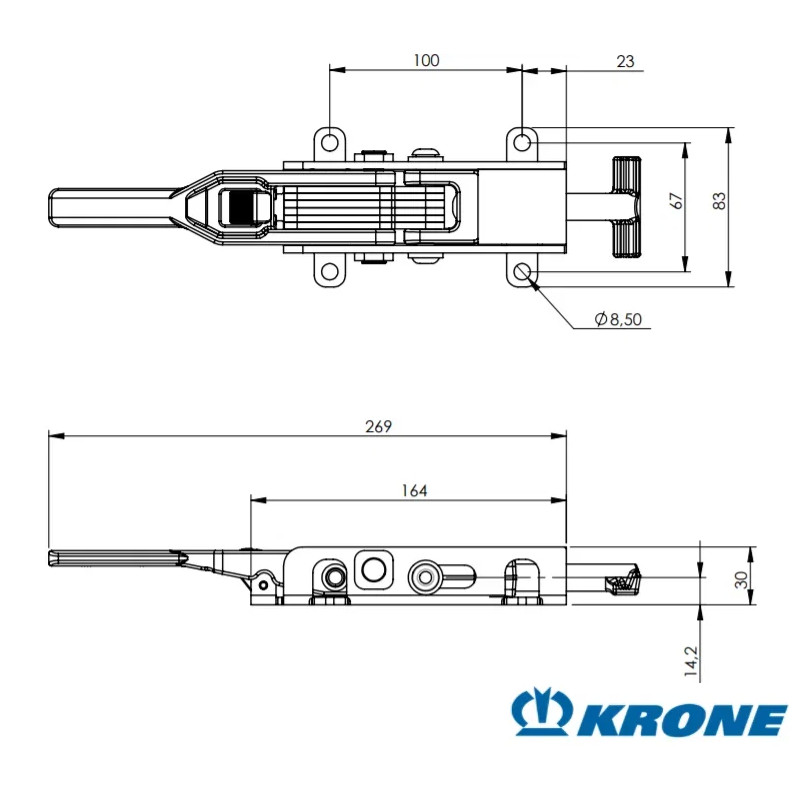 KRONE Kilit Mekanizması Yan Kapak (Sac)