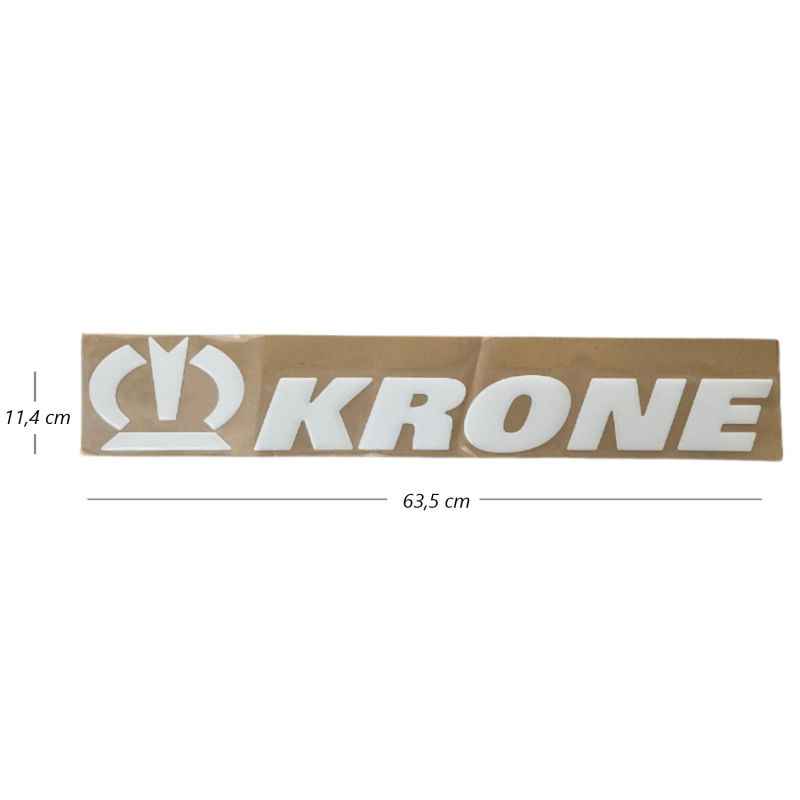 KRONE Tampon Etiket Beyaz 3D Kabartmalı 