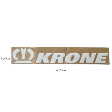 KRONE Tampon Etiket Beyaz 3D Kabartmalı 