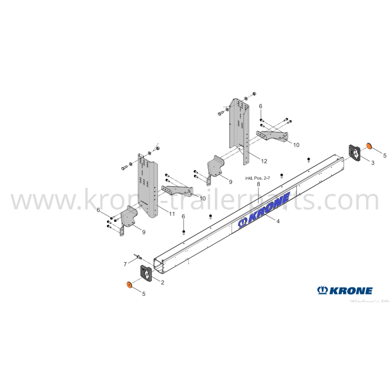 KRONE Tampon Koruma Profil 2021 Model Sonrası - SET-515147184