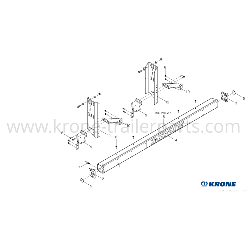 KRONE Tampon Koruma Profil 2021 Model Sonrası - SET-515147184