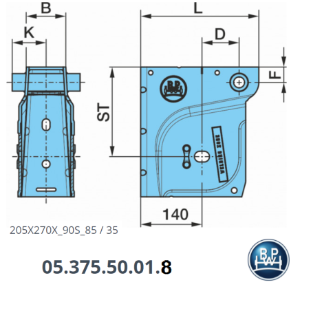 BPW 05.375.50.01.0 Air ECO Compact Makas Kulak 205 mm