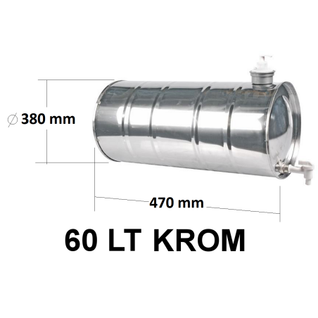 Su Tankı 60 Lt.  Treyler  Krom