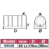 Su Tankı 60 Lt.  Treyler  Krom