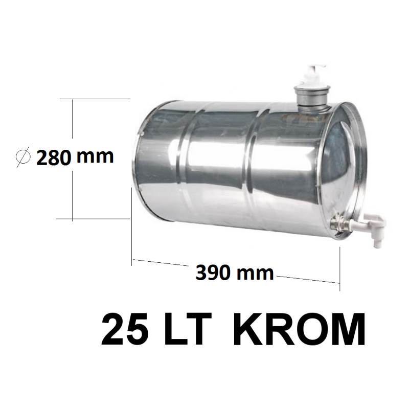 Su Tankı 25 Lt.  Treyler  Krom