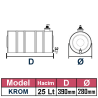 Su Tankı 25 Lt.  Treyler  Krom
