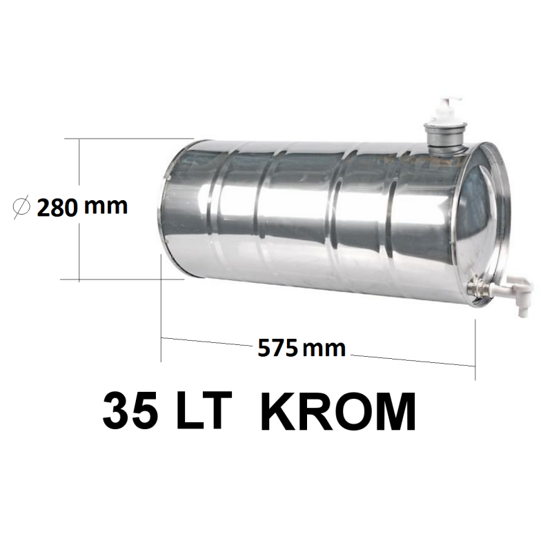 Su Tankı 35 Lt.  Treyler  Krom