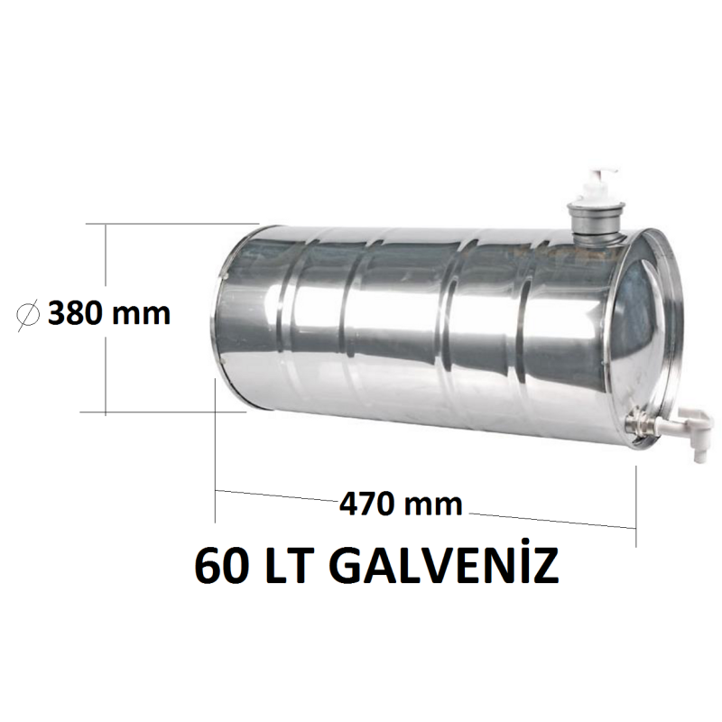 Su Tankı 60 Lt.  Treyler  Galvaniz