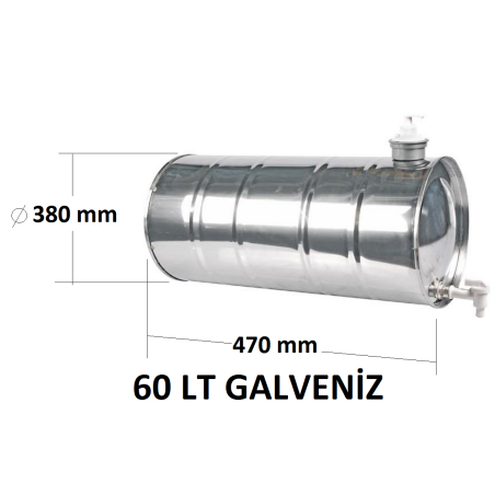 Su Tankı 60 Lt. Treyler Galvaniz