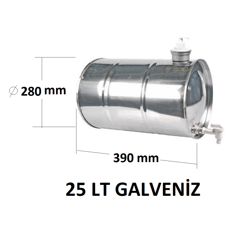 Su Tankı 25 Lt.  Treyler  Galvaniz