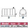 Su Tankı 25 Lt.  Treyler  Galvaniz