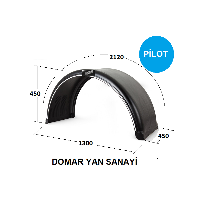 Çamurluk Pilot Teker  Treyler  45 x 212 DOMAR Tip