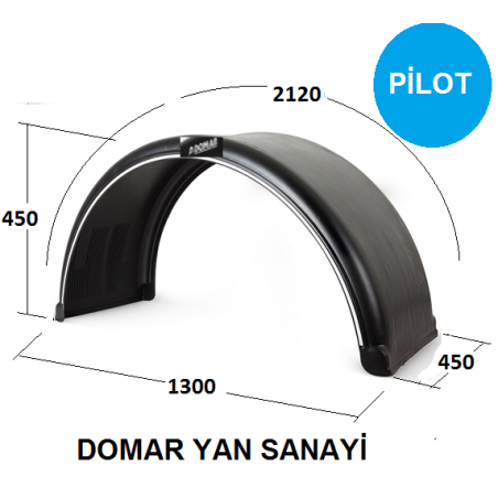 Çamurluk Pilot Teker Treyler 45 x 212 DOMAR Tip