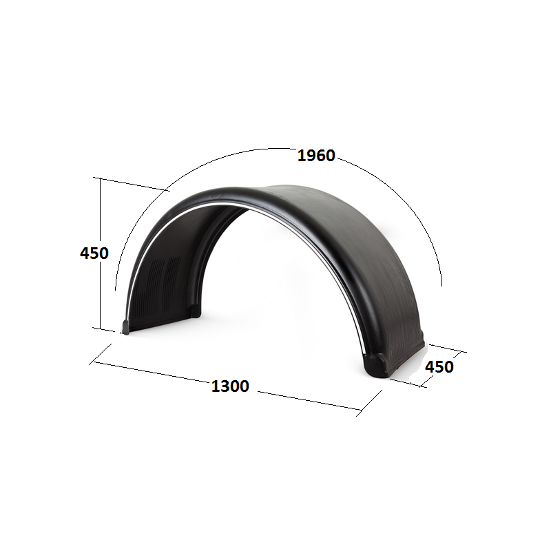 Çamurluk Dorse Tek Teker Şeritli Çamurluk 45X196