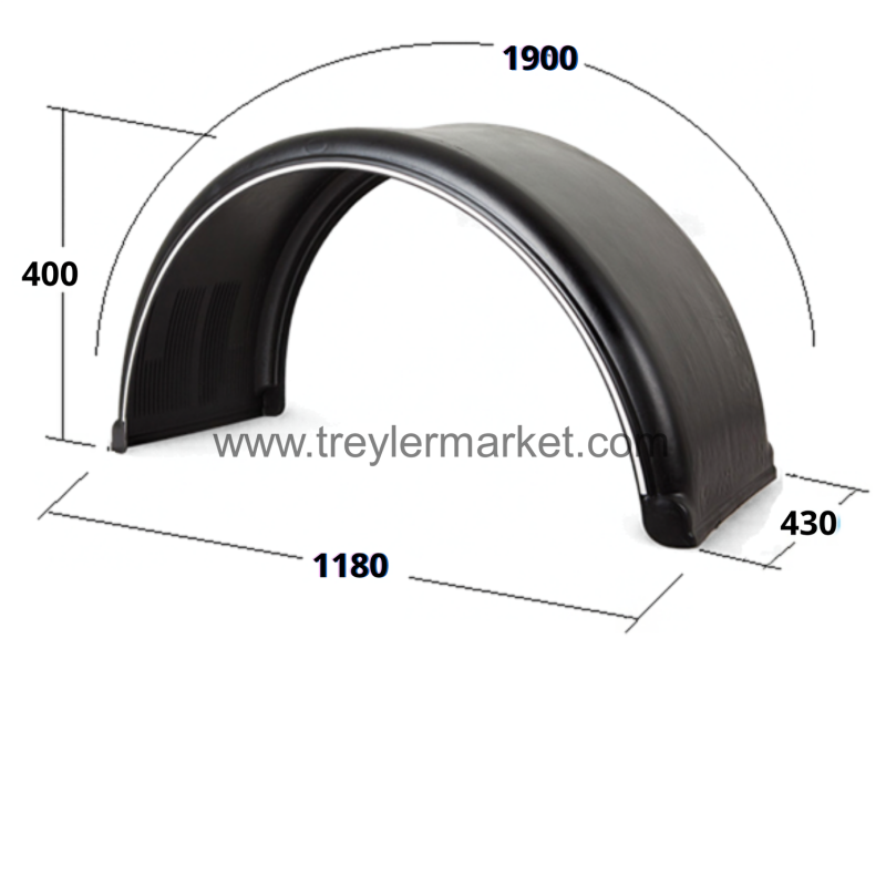 Çamurluk Pilot Teker Treyler 45 x 196