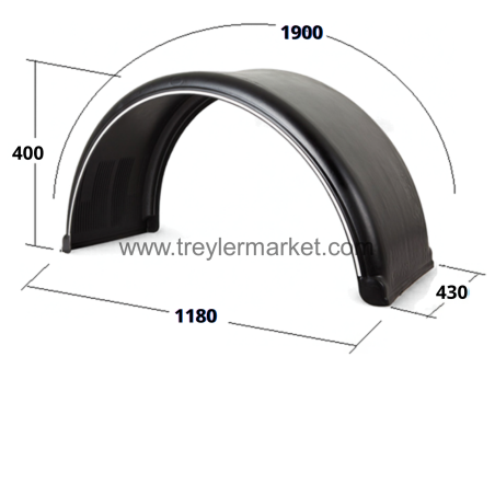 Çamurluk Pilot Teker Treyler 45 x 196