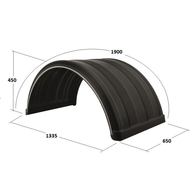 Çamurluk Çift Teker  Treyler  65X190 Kanallı
