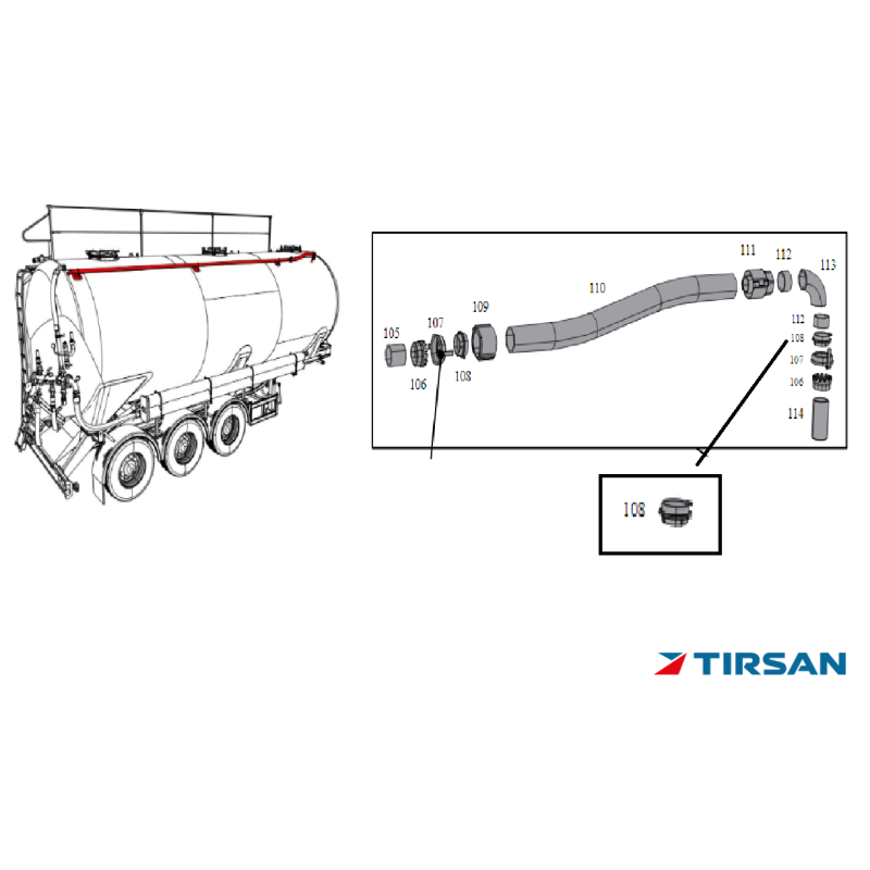 TIRSAN TANKER TW DİŞİ KAPLIN VK50 PIRINC