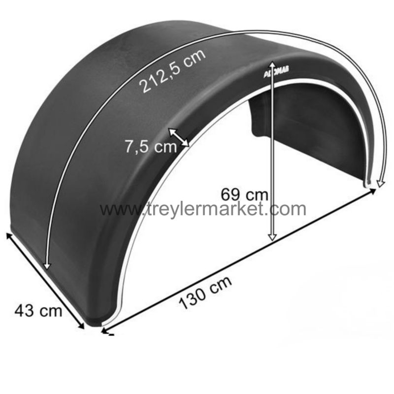Tırsan Domar Dorse Çamurluk Yarım DK1680 -CA00095
