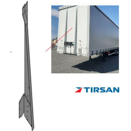 Tırsan Alüminyum Z Kros Ön Panel Takviyeli Sağ 2690 mm