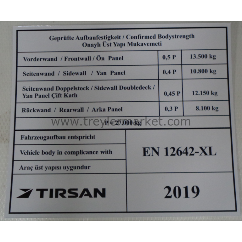 TIRSAN KTL Etiket