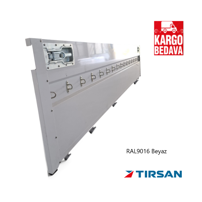 Tırsan Aluminyum Kapak Düz Kanca R-9016 Beyaz 600 x 2515 mm -KG01352