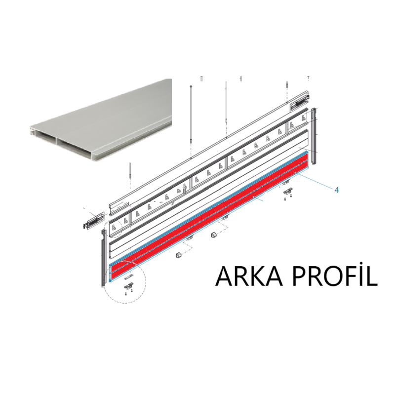 KRONE Profil Yan Kapak Alt