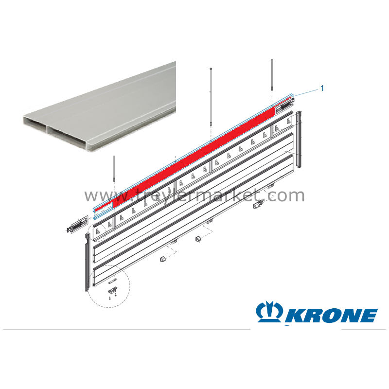 KRONE Profil Yan 75 cm Kapak Üst